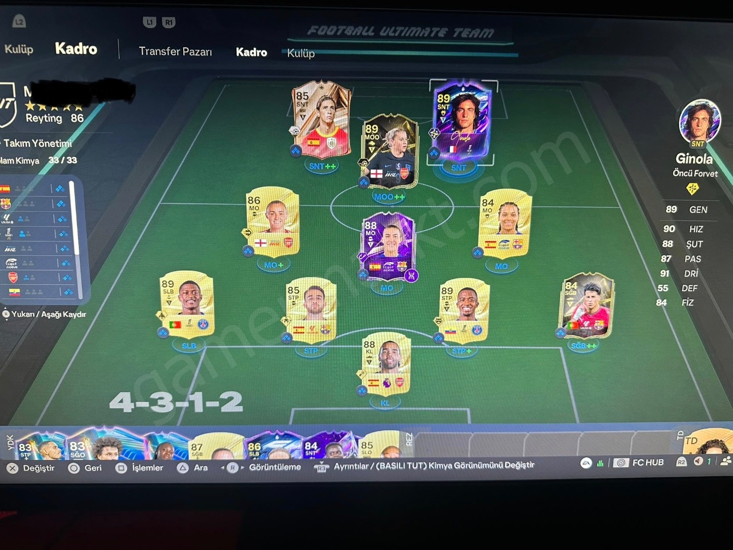 FC 27 EA PC HESABI 89 Ginola hero imzalı 13.000.000 değerinde (#1150873)