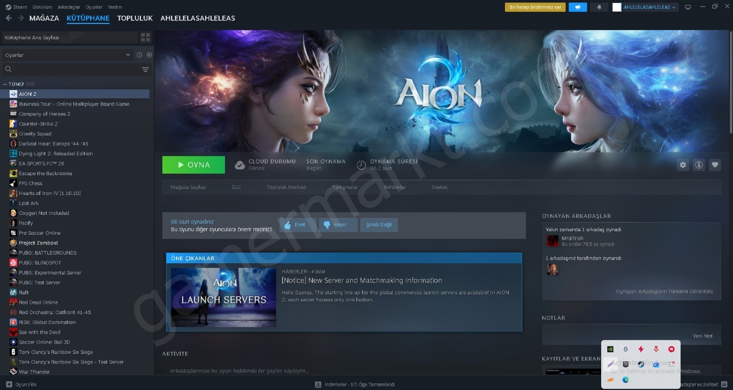 Aıon 2 de yüksek levelli çar mevcut ucuz steam hesabı (#1151834)