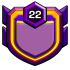 Clash of Clans Rozet - 22 Level